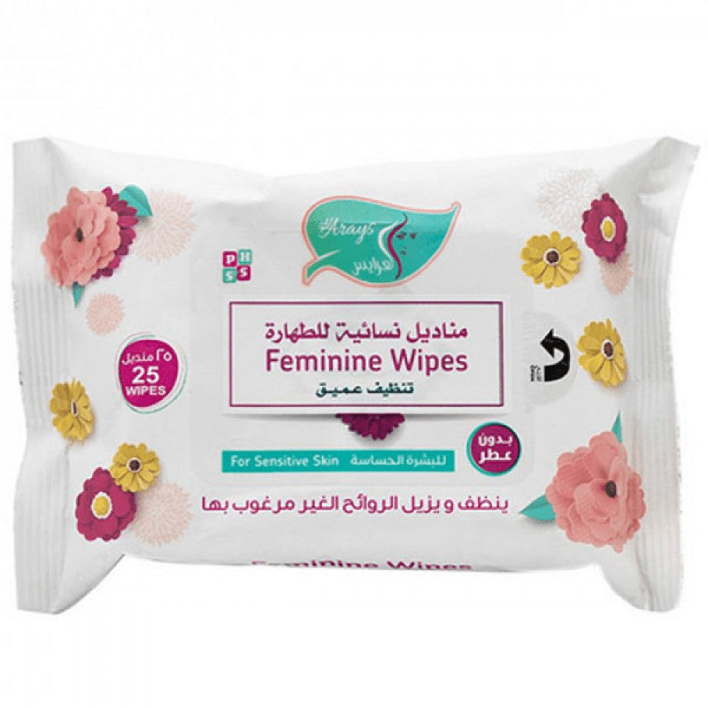 Alarays Feminine Wipes 25pc For Sensitive Skin