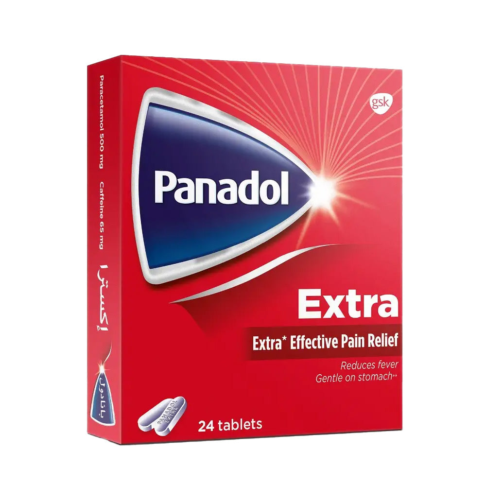Panadol Extra Pain Relief Tablets – 500mg Paracetamol & Caffeine – 24 Tab