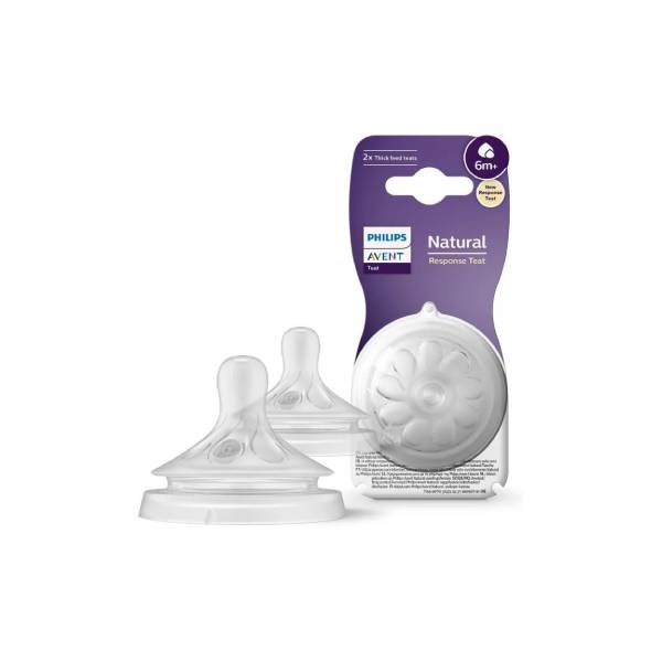 Philips-Avent-Nipple-NAT-2pc-SCY966/02-Thick-Feeding-+6-Months-