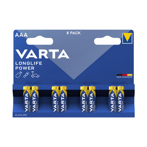 Varta Battery 8pc Long Life Power AAA