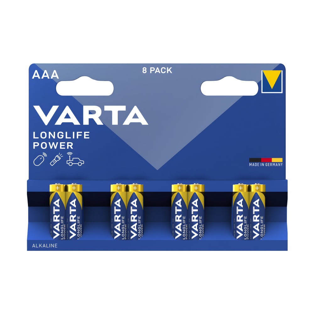 Varta Battery 8pc Long Life Power AAA