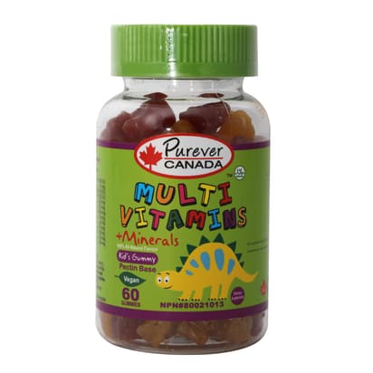 Purever Canada Kids Gummy MultivitaminPlusMinerals Gum 1Plus1
