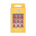 Glitz Nails 18 Oval Shape Maroon