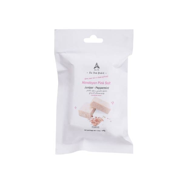 صابون ملح ألين 100 جرام ملح الهيمالايا والعرعر والنعناع