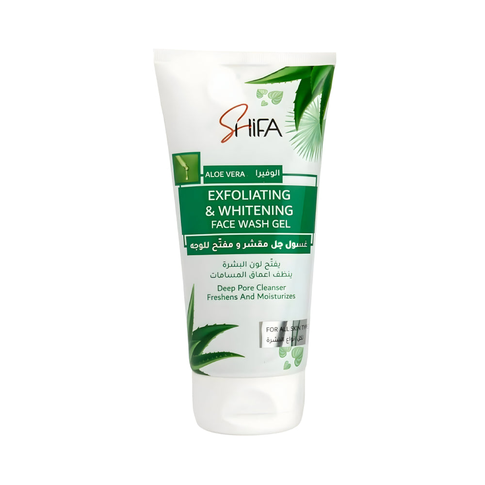 Shifa Exfoliator Gel 150ml Exfoliating & Whitening Face Wash Gel Aloe Vera