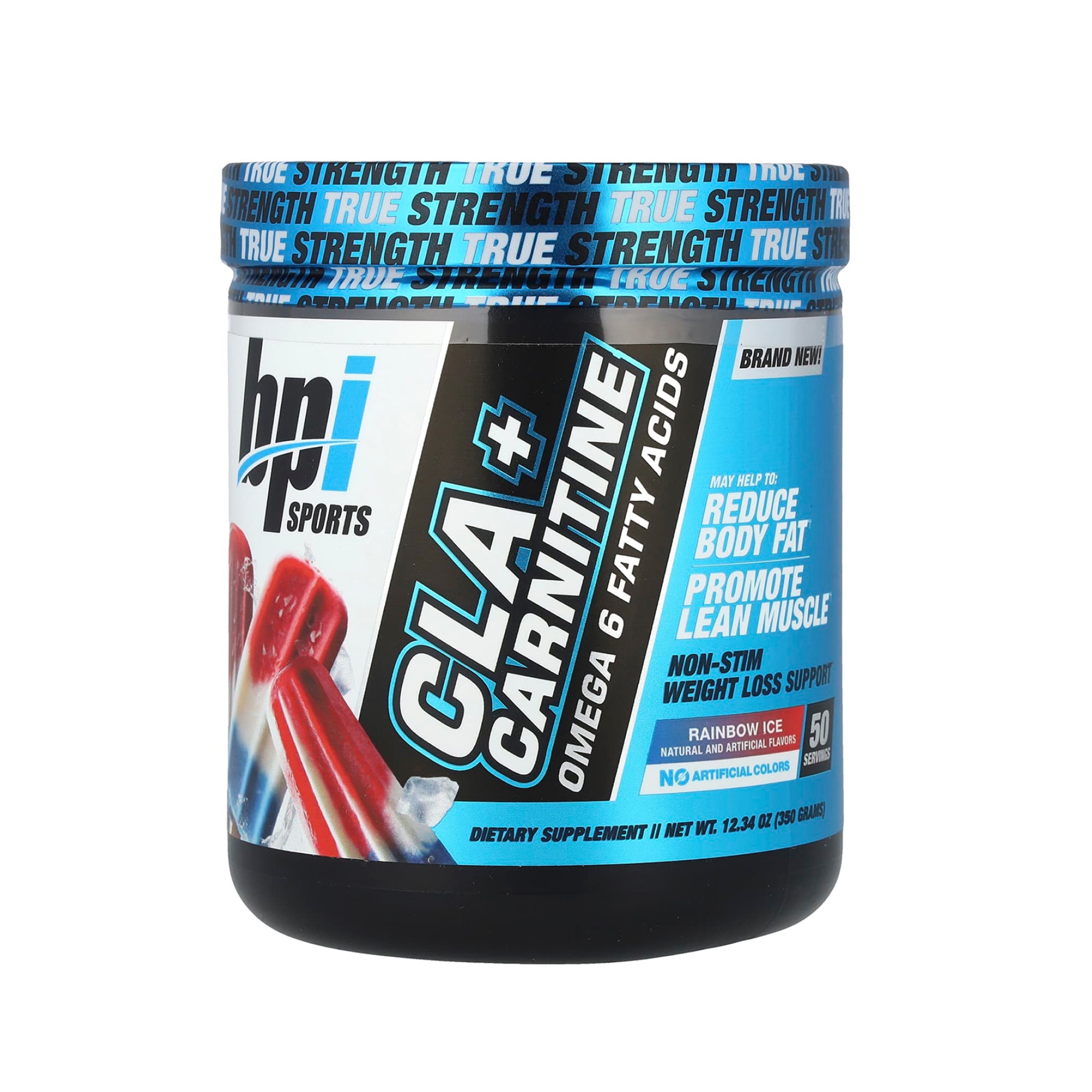 BPI Sports CLA + Carnitine Non-Stim Fat Burner – Rainbow Ice 350g (50 Servings)