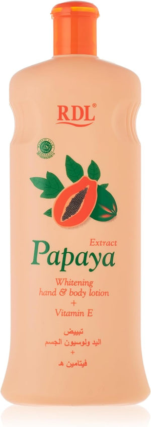 RDL Papaya Extract Whitening Hand & Body Lotion with Vitamin E - 600ml