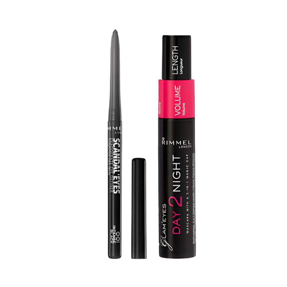 RIMMEL Rimmel Make Up Kit Day 2 Night Mascara+Scandal Eyes Definer Balck