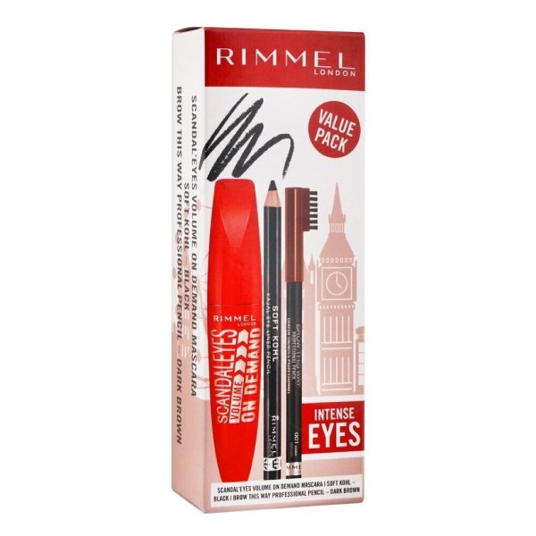 RIMMEL Rimmel Make Up Kit Scandle Eyes Mascara + soft Kohl Black + Brow pencil