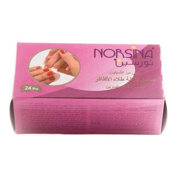 Norsina Nail Polish Remover Wipes 24pc With Glycerin And Vitamin E