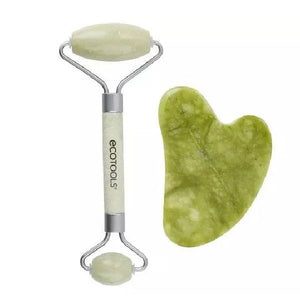 أداة Eco Tools Face Roller 7529 مصنوعة من اليشم + حجر Guasha مزدوج