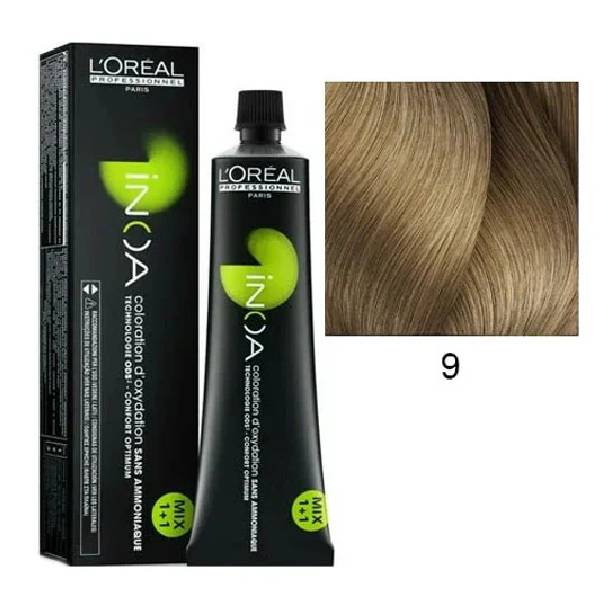 Loreal professionnel ammonia free hair color 60ml inoa 9