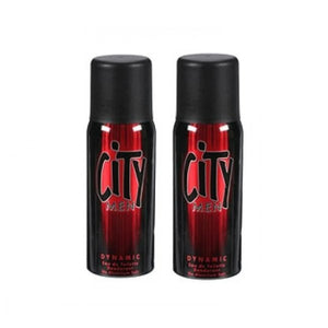 City men deodorant spray 150ml dynamic 1+1