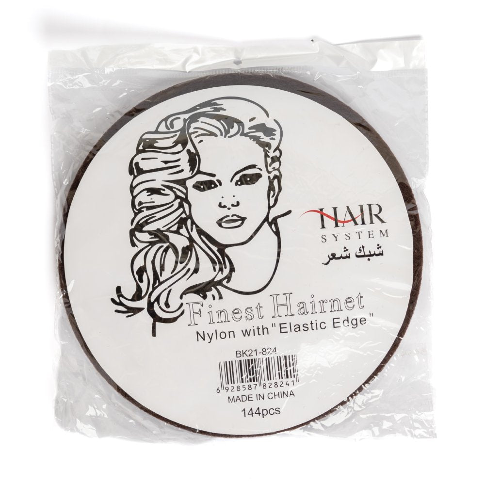Hair system hair net 144pc brown