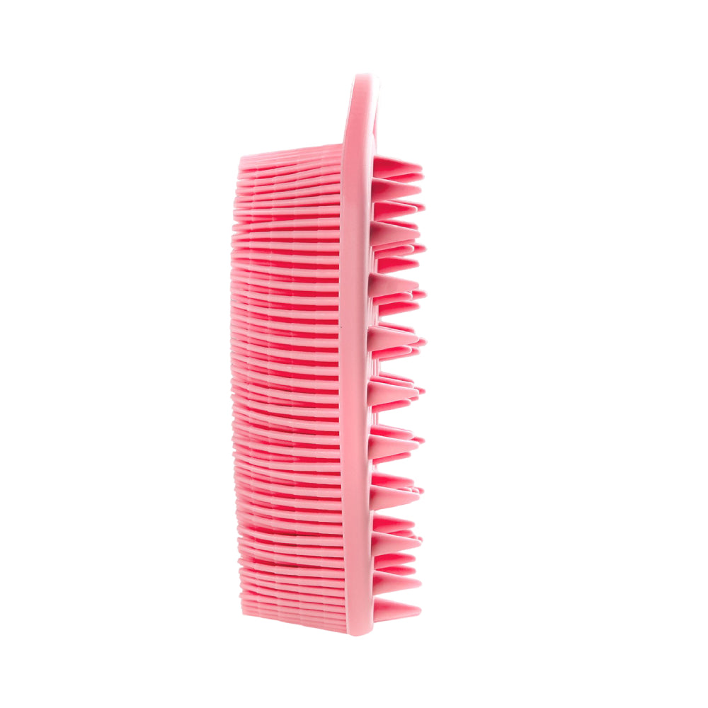 Mella Body Brush Silicone For Cleaning And Exfoliating The Body And Head Massage 2 in 1 Pink