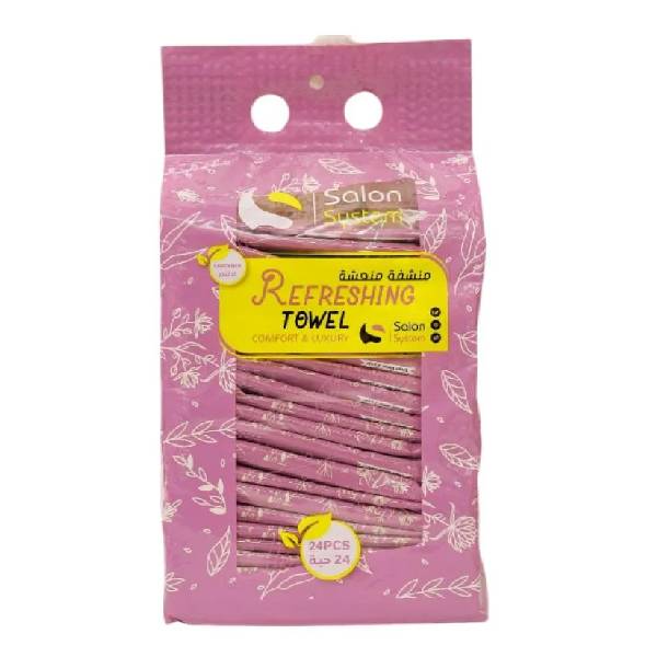 Salon System Refreshing Towels Lavender 24pc