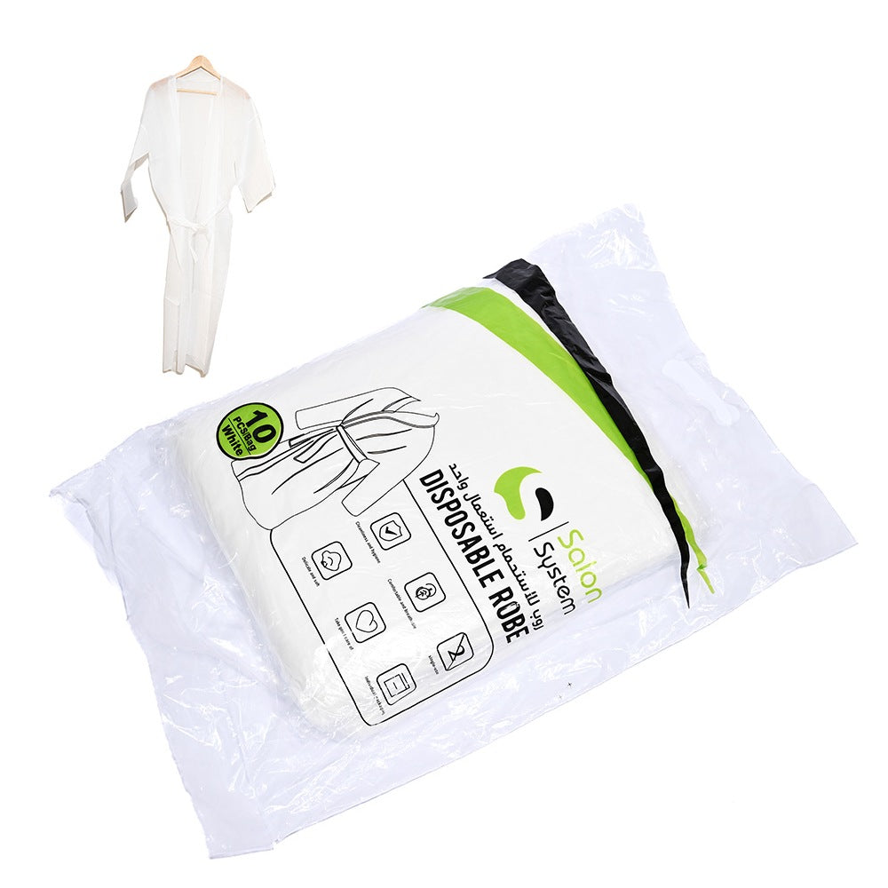 Salon System Salon System Bath Robe 10pc YMR22024 White