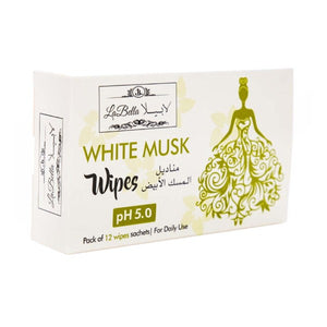 مناديل La Bella النسائية 12 قطعة برائحة المسك الأبيض v2