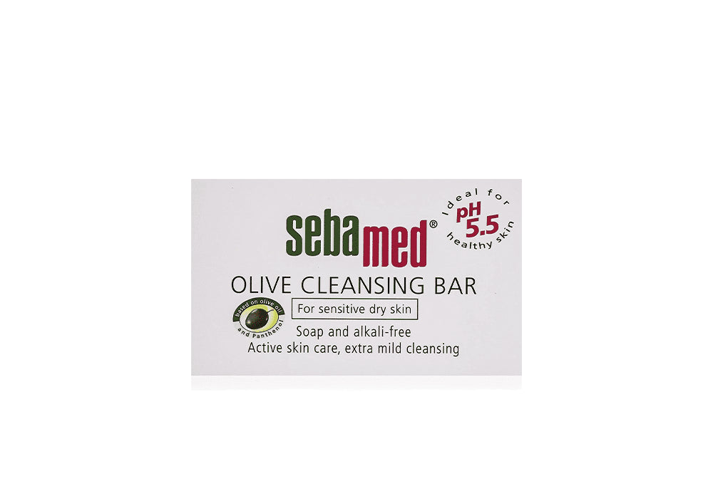 Sebamed Olive Face and Body Cleansing Bar – Soap-Free Moisturizing 150g