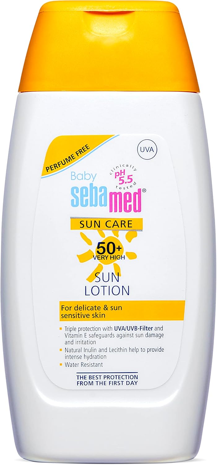 Sebamed Baby Sun Lotion SPF 50+ | Water Resistant Sunscreen for Sensitive Skin