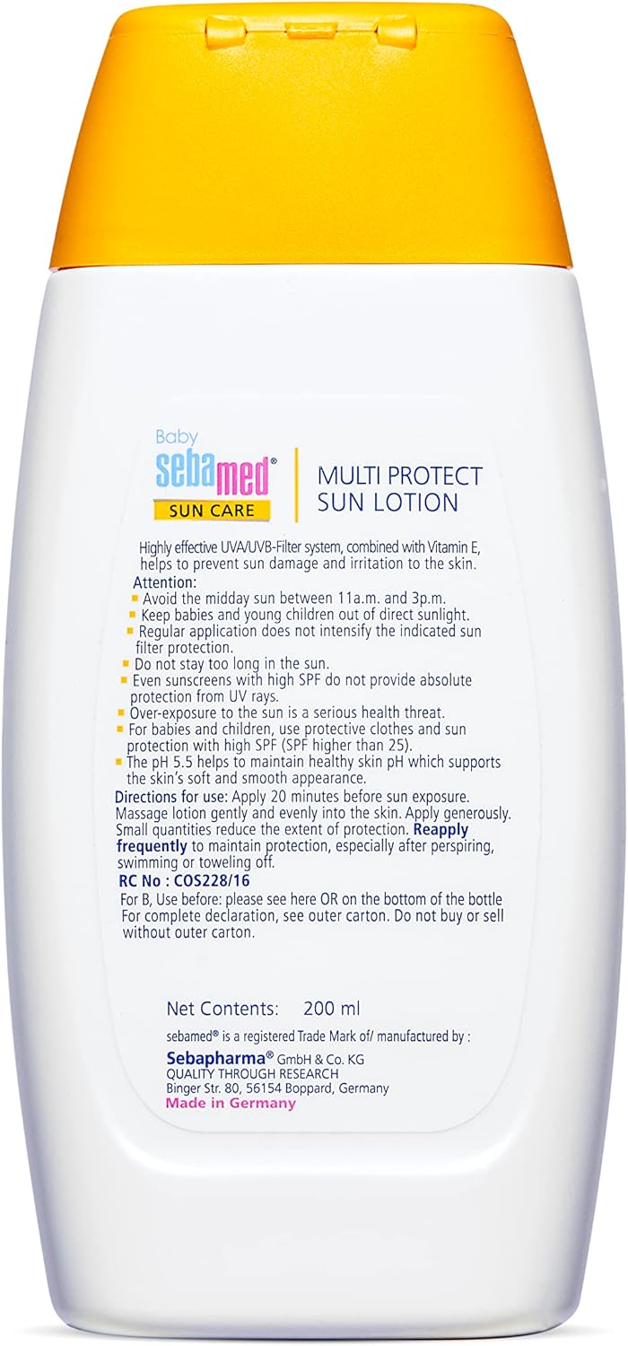 Sebamed Baby Sun Lotion SPF 50+ | Water Resistant Sunscreen for Sensitive Skin