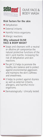 Sebamed Face and Body Wash – Soap-Free Cleanser with Olive Extract