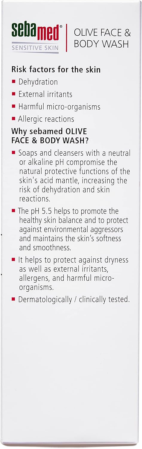 Sebamed Face and Body Wash – Soap-Free Cleanser with Olive Extract