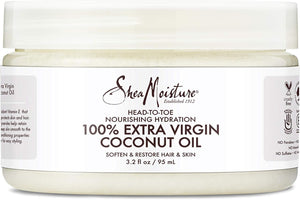زيت جوز الهند البكر 100٪ من Shea Moisture - ترطيب من الرأس إلى أخمص القدمين 3.2 أونصة