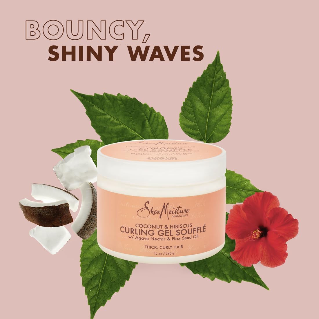 Shea Moisture Coconut & Hibiscus Curling Gel Souffle for Frizz Control