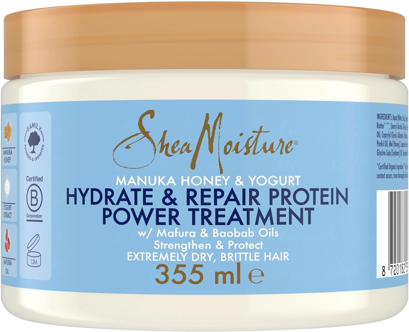 Shea Moisture Manuka Honey & Yogurt Protein Treatment Hair Masque