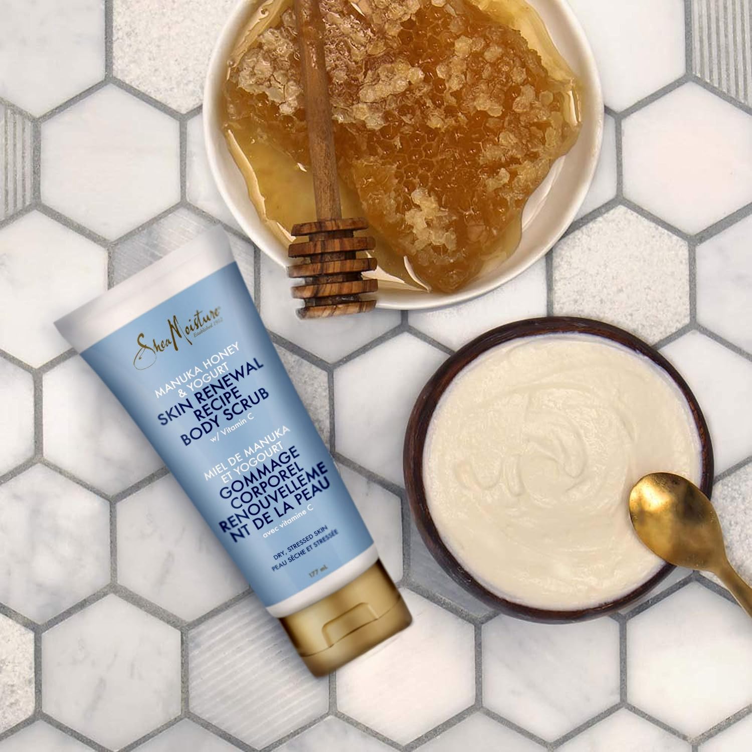 SheaMoisture Manuka Honey & Yogurt Body Scrub – Exfoliating Moisturizer