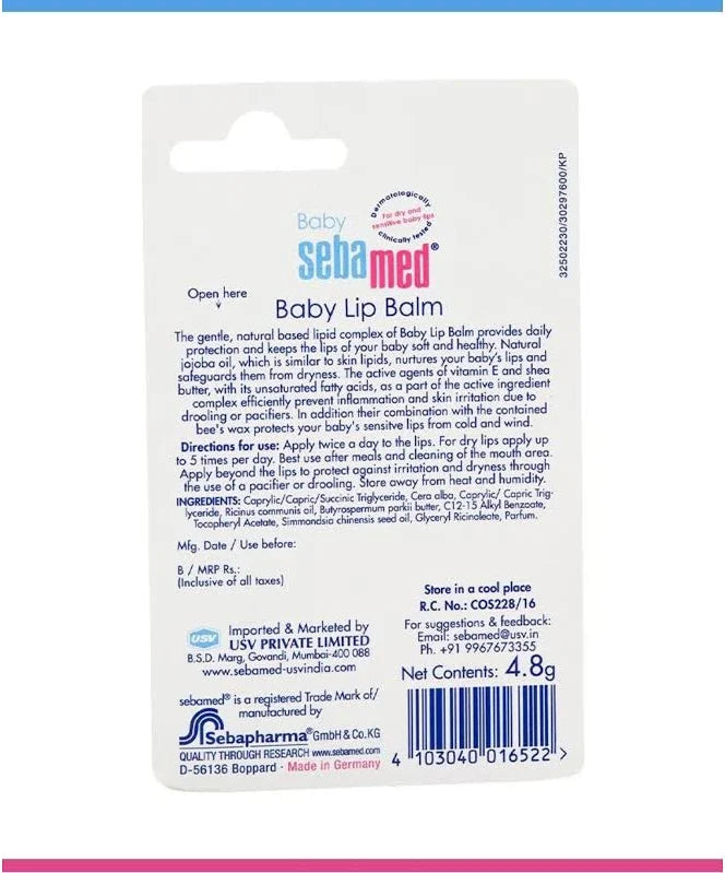 Sebamed Baby Lip Care Moisturizer with Shea Butter for Sensitive Skin