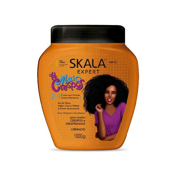 Skala Skala Hair Cream 1000g Mais Crespos Argan Oil Extract Coconut To Detangle
