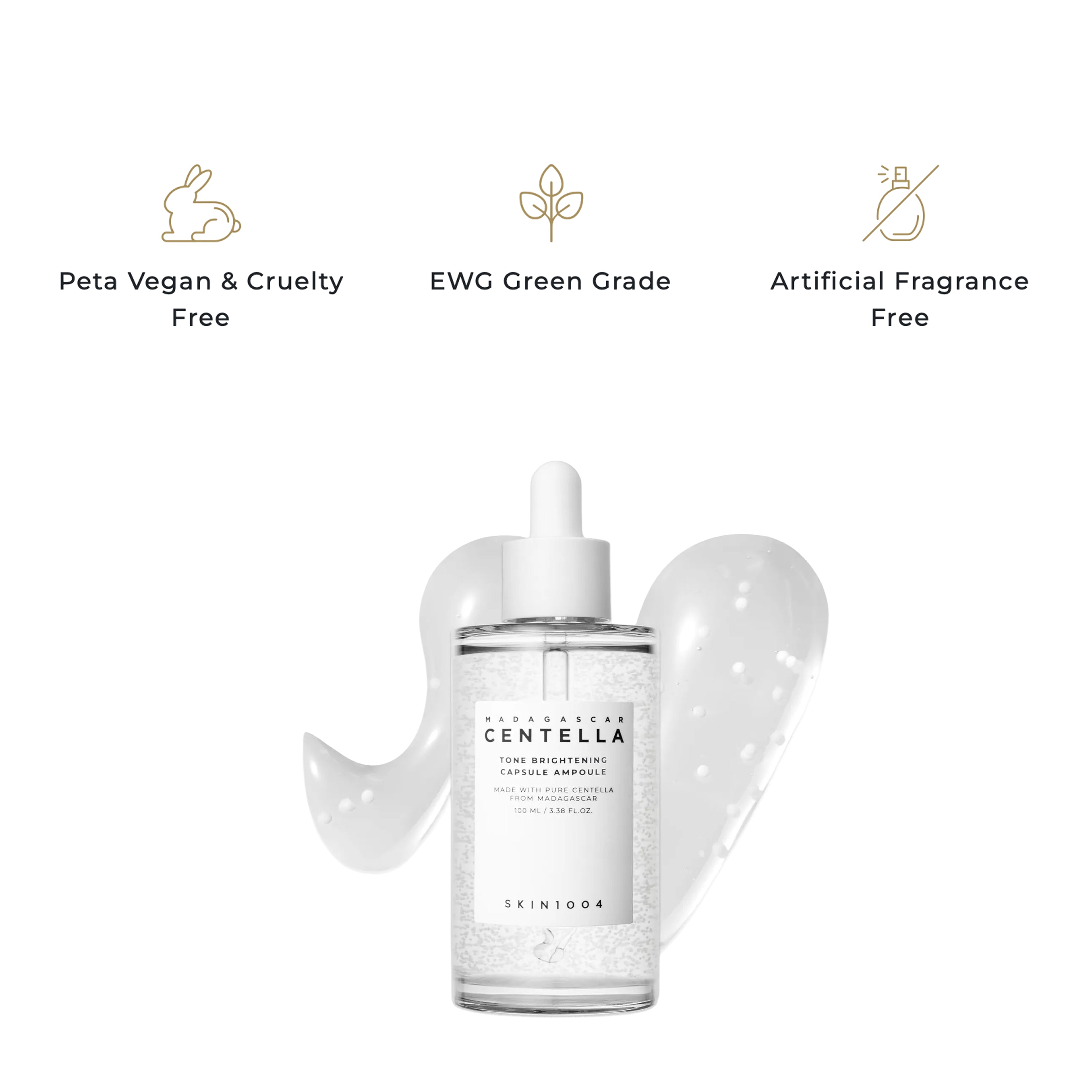 SKIN1004 أمبولات كبسولات تفتيح لون البشرة بخلاصة السنتيلا من مدغشقر - 100 مل