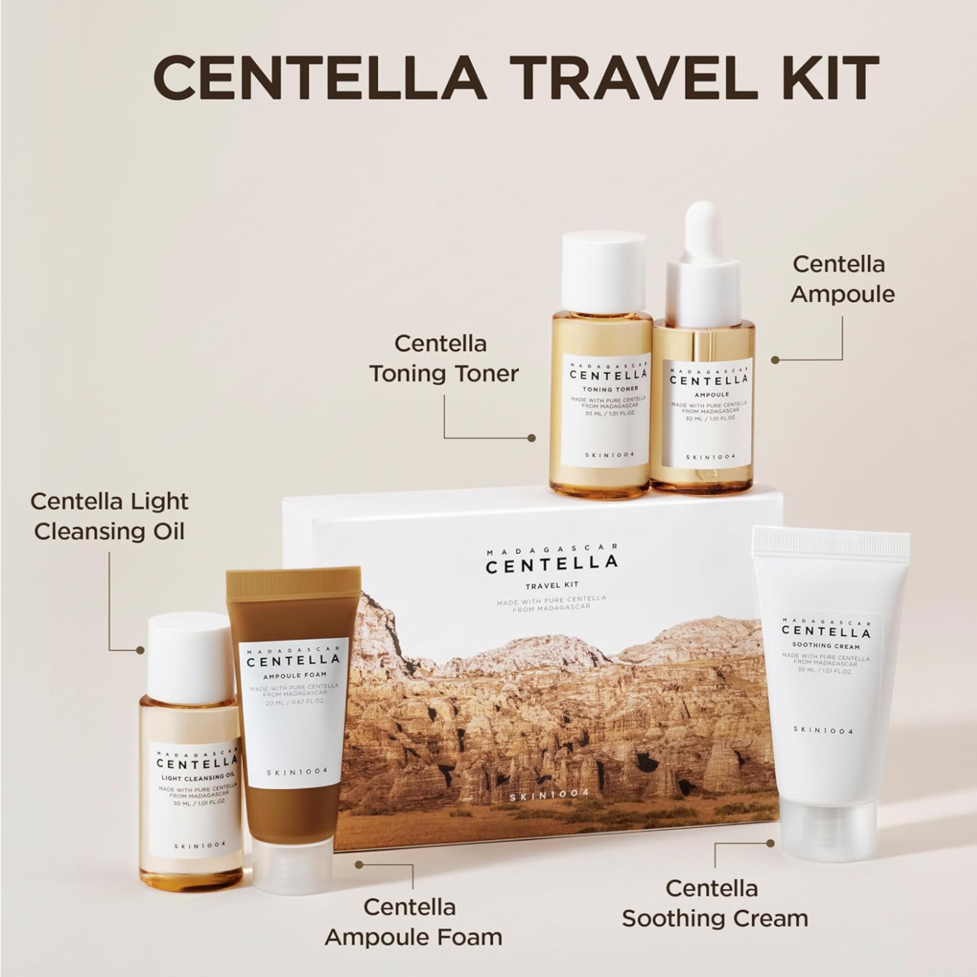 SKIN1004 Madagascar Centella Skin Care Set – Soothing 5-Piece Kit