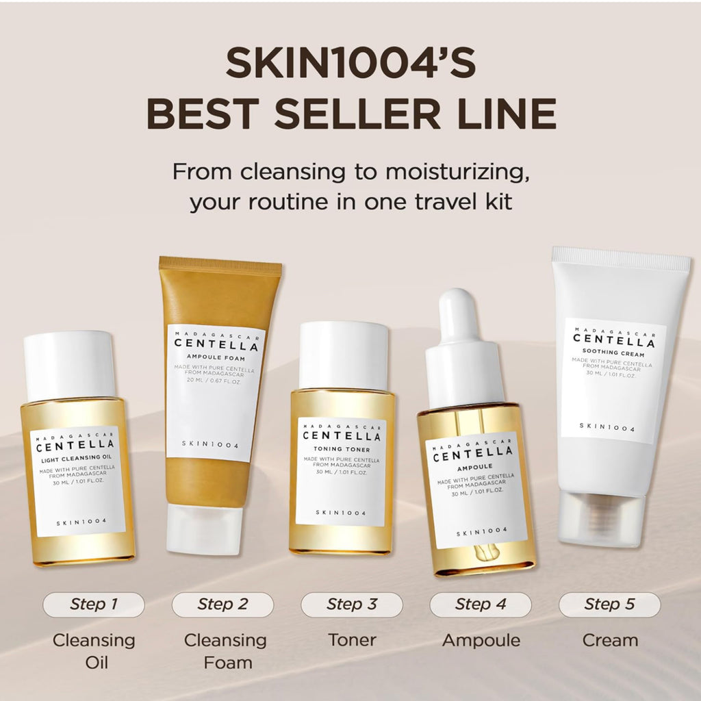 SKIN1004 Madagascar Centella Skin Care Set – Soothing 5-Piece Kit