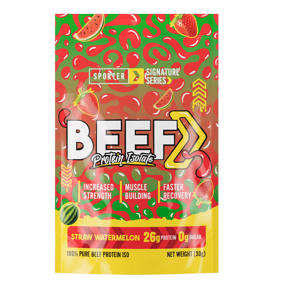 Sporter - Beef Protein Isolate Sachet - Strawberry Watermelon - 1 Serving