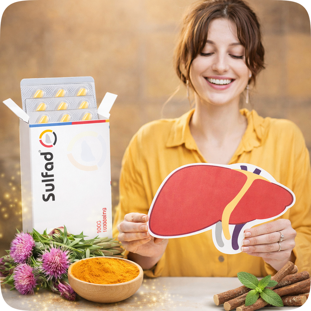 Sulfad 1000 mg - Liver Support & Antioxidant Formula (30 Coated Tablets) - Avnzor