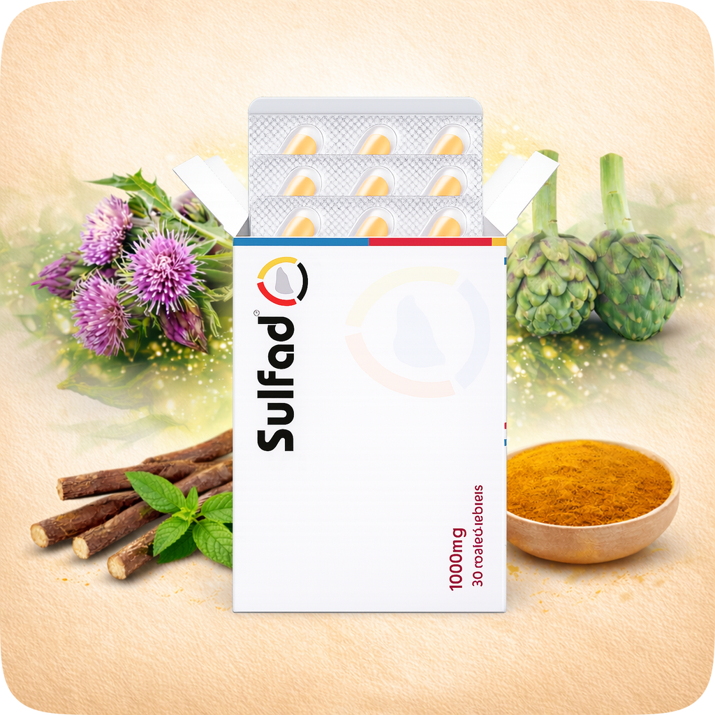 Sulfad 1000 mg - Liver Support & Antioxidant Formula (30 Coated Tablets) - Avnzor