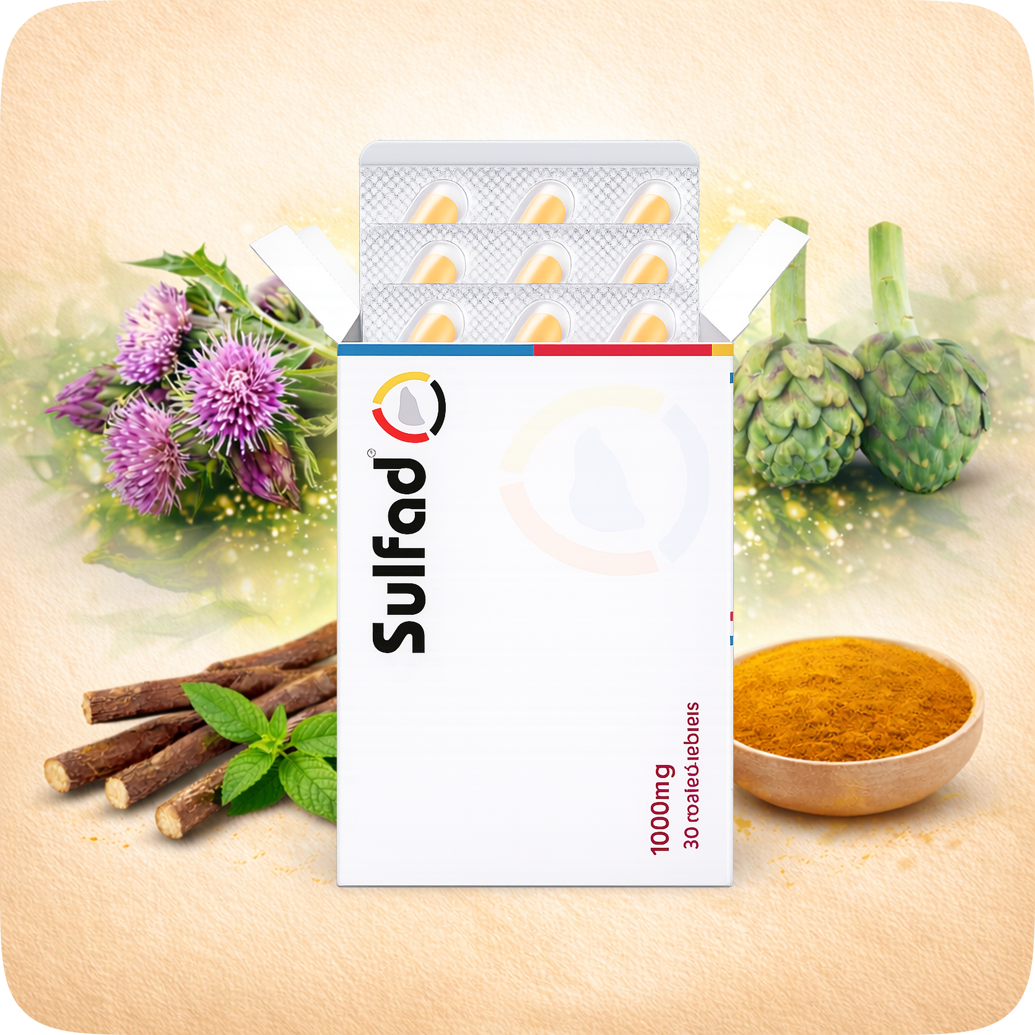 Sulfad 1000 mg - Liver Support & Antioxidant Formula (30 Coated Tablets) - Avnzor