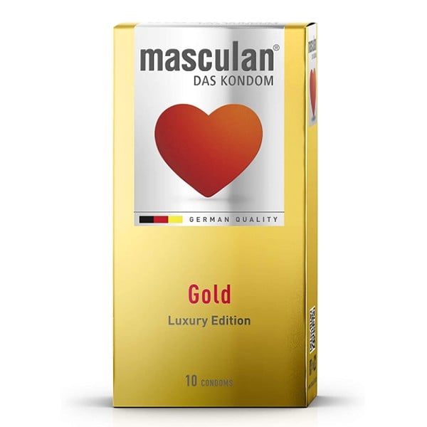 Masculan condoms 10pc gold luxury edition
