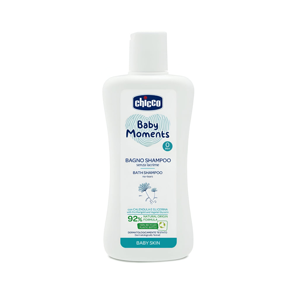 Chicco baby hair shampoo 200ml baby moment