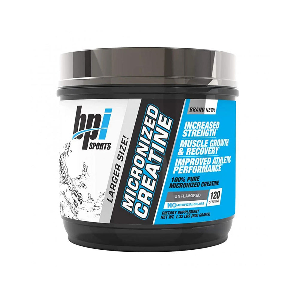 BPI - CREATINE MICRO MONOHYDRATE 5.G UNFLAVORED (600 g) 120 SRV
 بي بي اي - كرياتين (ميكرونيزد) مونوهيدرات 5.جرام بدون طعم (600 جرام) 120 حصة