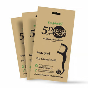 5D Floss Picks 50pc Eco-Friendly