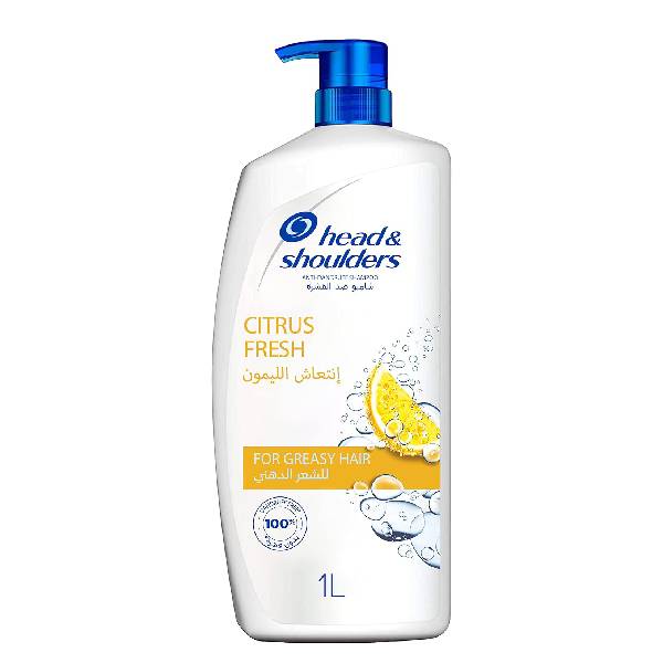 Head & shoulder hair shampoo 1000ml anti dandruff citrus fresh