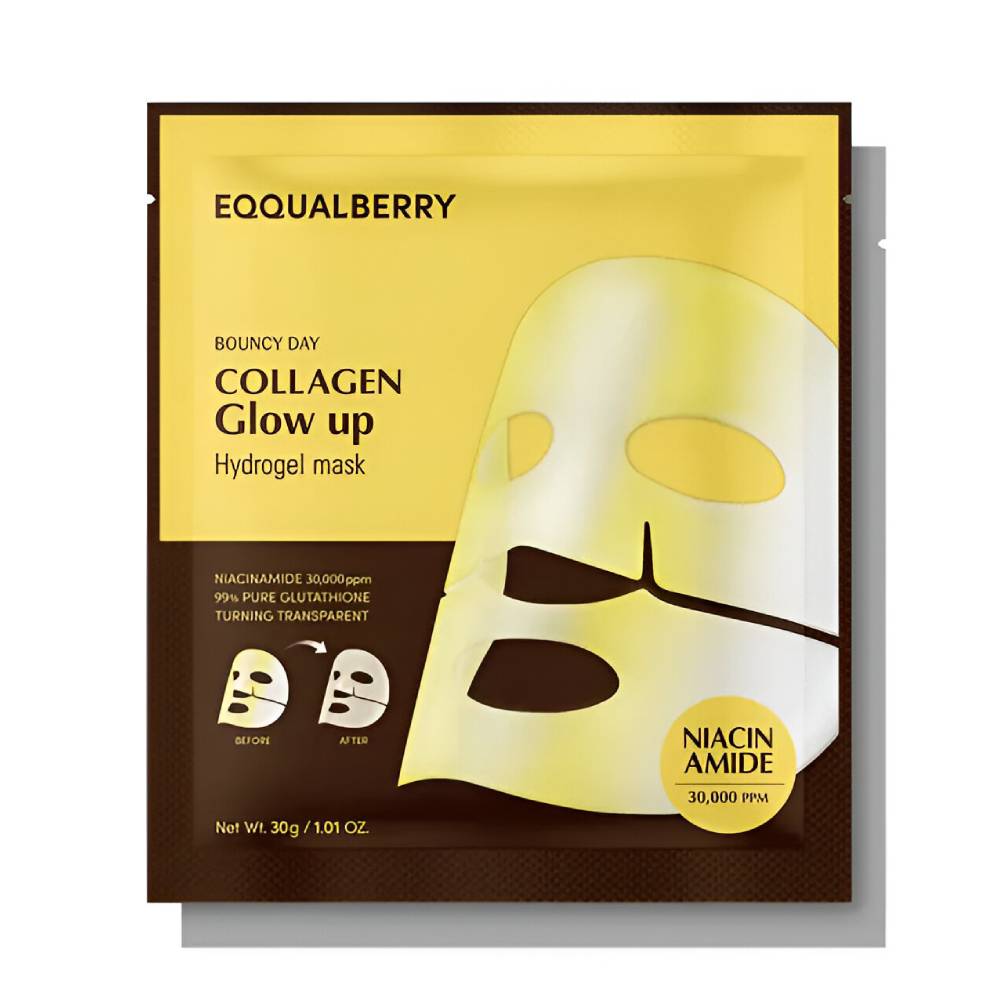 Eqqualberry face mask 30g collagen glow up hydrogel