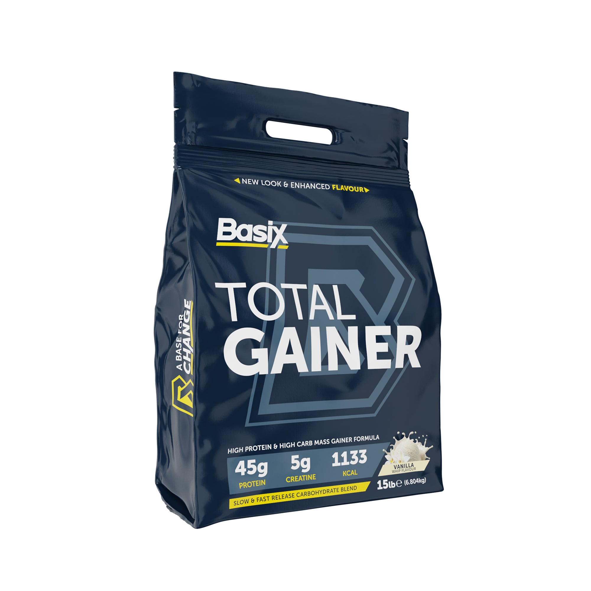 Basix Gain Total Gainer - تركيبة غنية بالبروتين والكربوهيدرات لزيادة الوزن 15 رطل