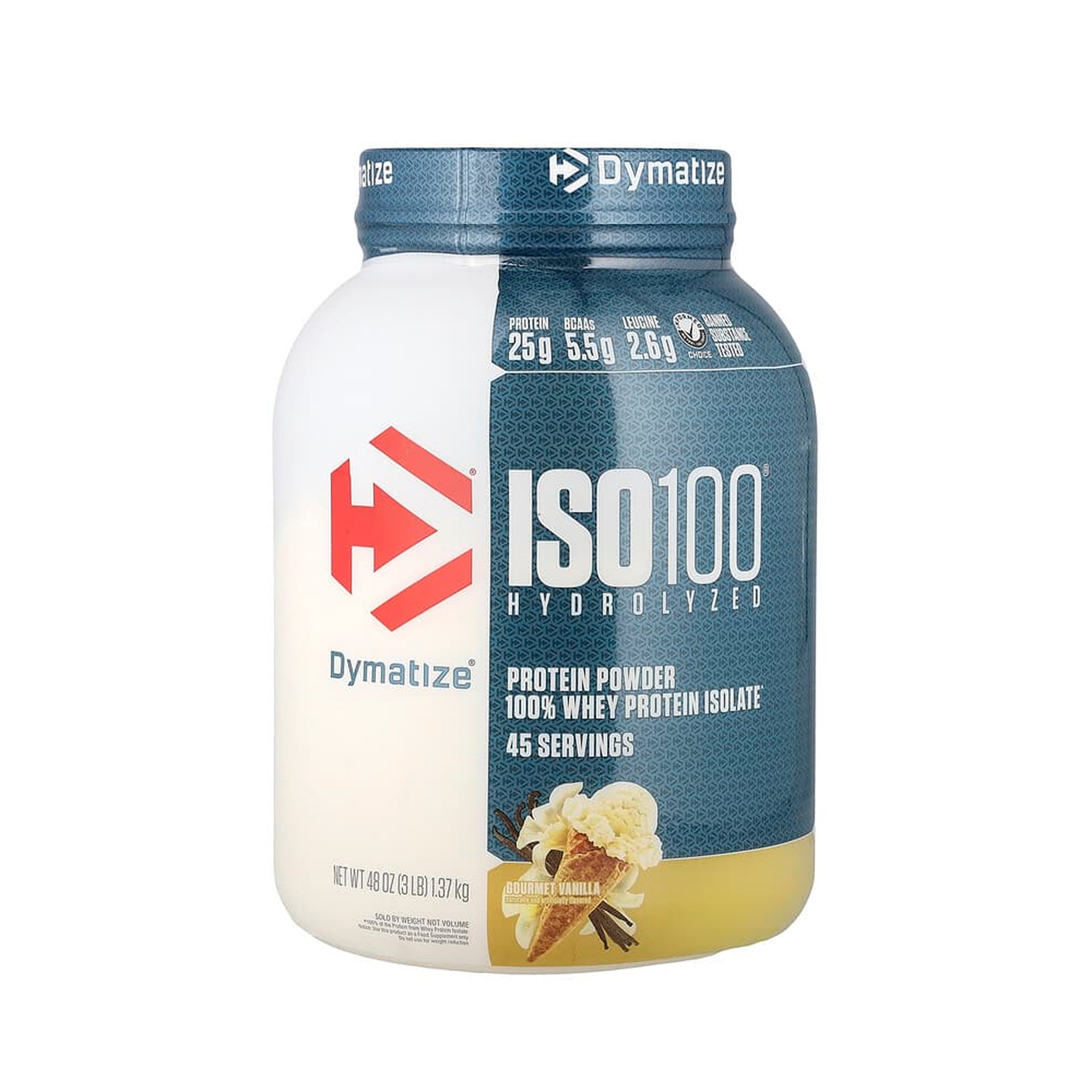 Dymatize ISO 100 Hydrolyzed Whey Protein Isolate – Gourmet Vanilla 3 lbs