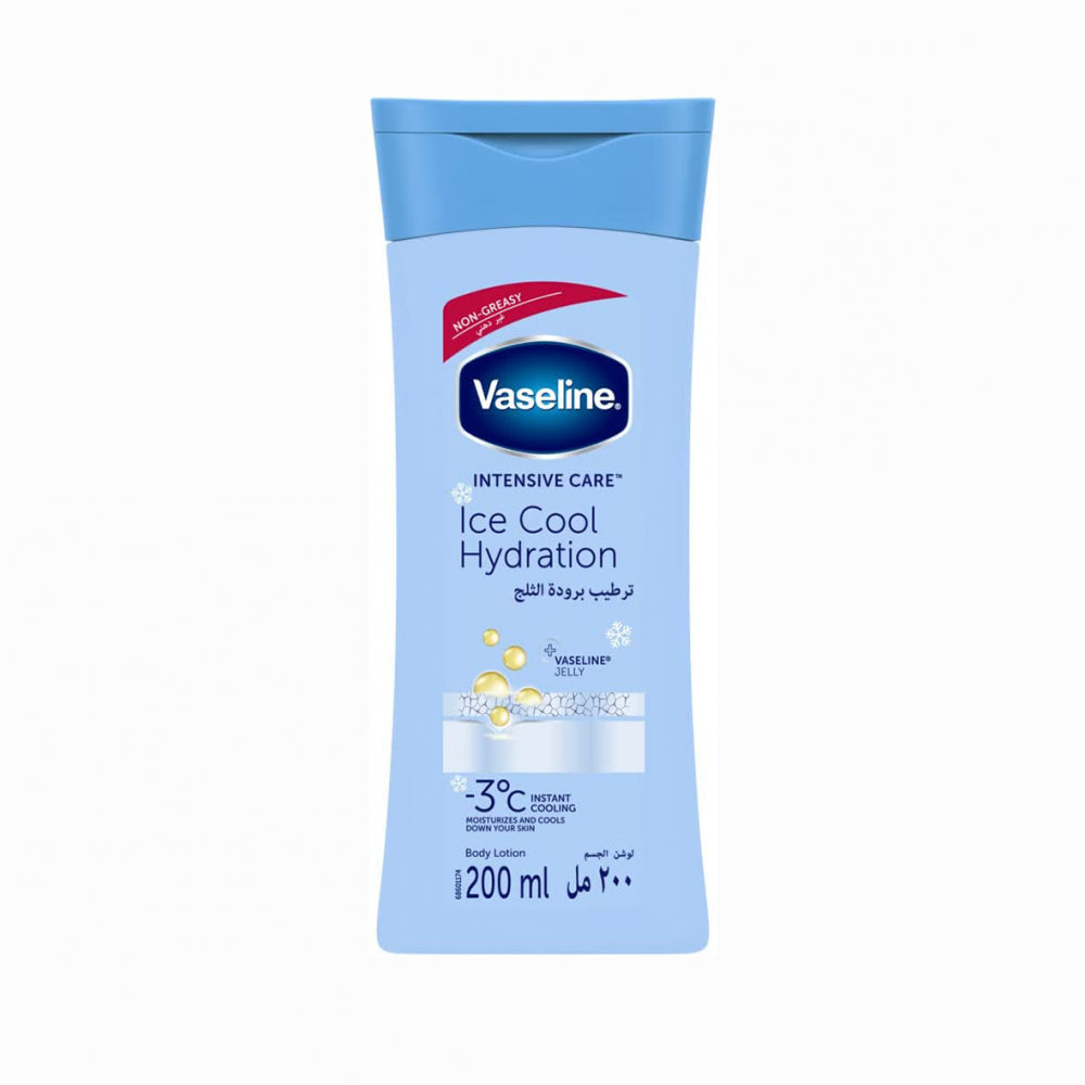 Vaseline Ice Cool Hydration Body Lotion – Non-Sticky Gel Formula, 200ml