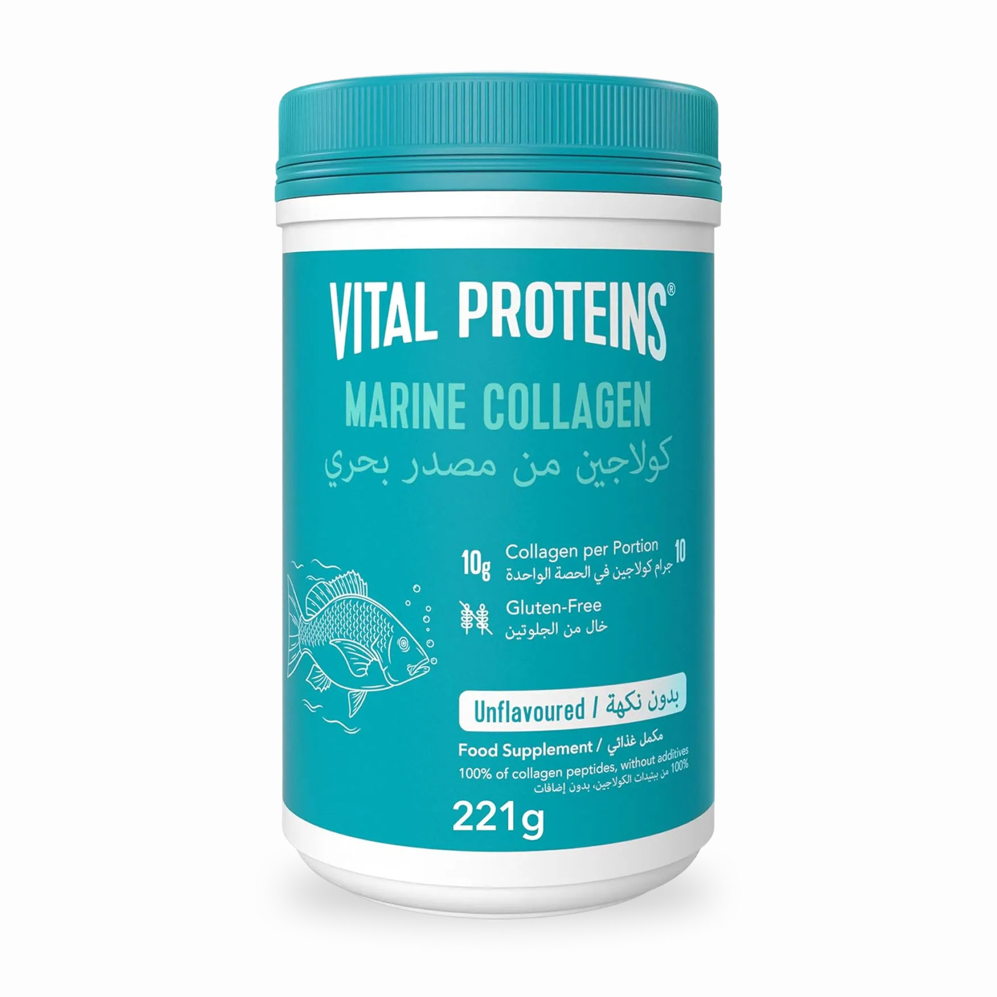 Vital Proteins Marine Collagen, 221 g, Unflavoured Fish-Based Food Supplement Powder